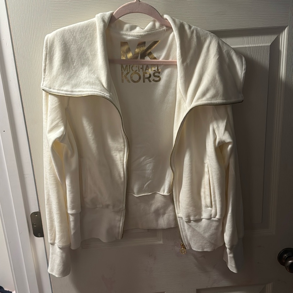 White Micheal Kors zip up